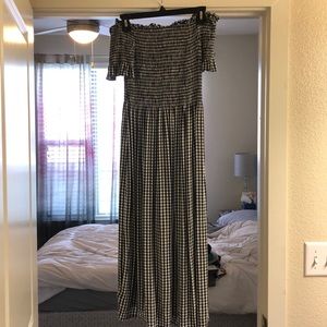 Checkered white and black summer dress